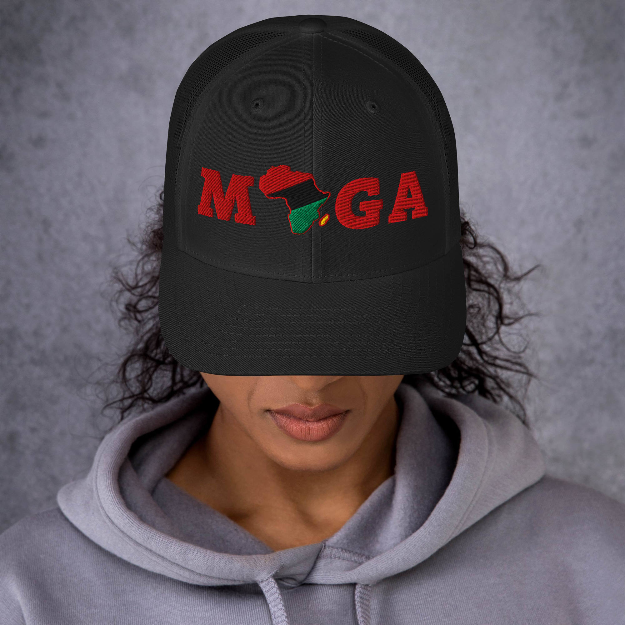 Black Mega Truckers Hat